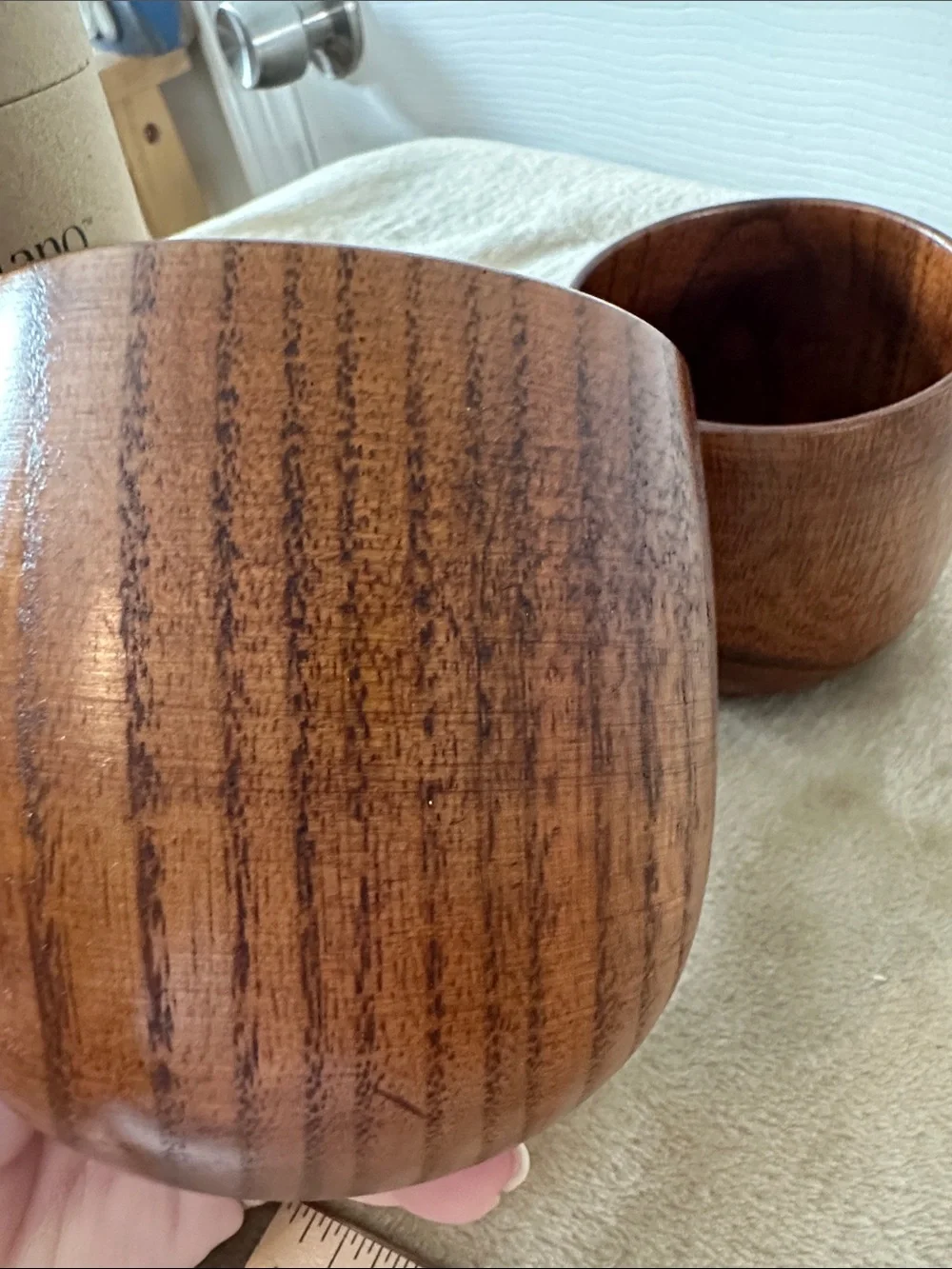 Monsanto Elegant Brown Wooden Bourbon Cups - 2 Pack New in Box